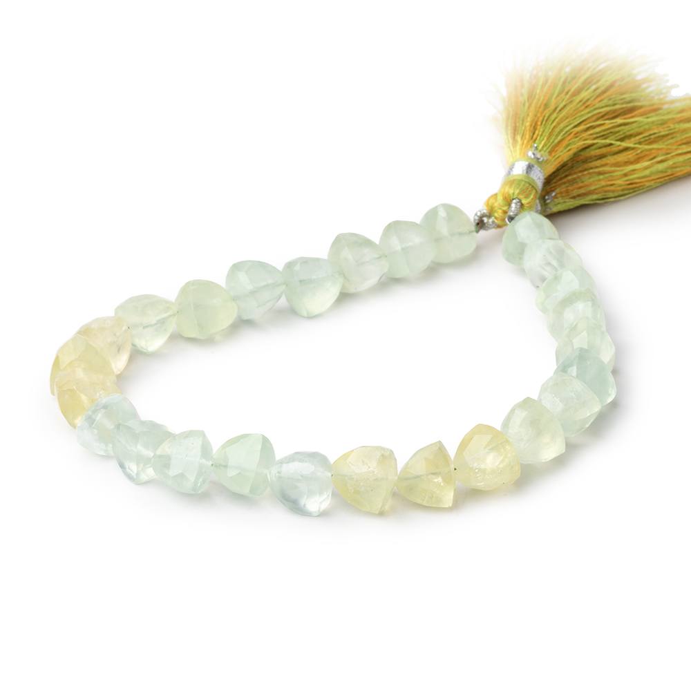 8-9mm Prehnite Faceted Trillion Beads 8 inch 22 pieces (ONLINE ORDER ONLY)