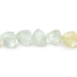 8-9mm Prehnite Faceted Trillion Beads 8 inch 22 pieces (ONLINE ORDER ONLY)