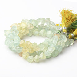 8-9mm Prehnite Faceted Trillion Beads 8 inch 22 pieces (ONLINE ORDER ONLY)