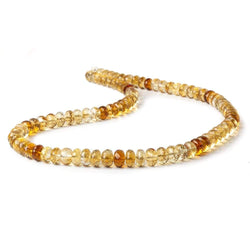8-9mm Shaded Citrine HydroQuartz faceted rondelle beads 18 inch 87 pieces (ONLINE ORDER ONLY)