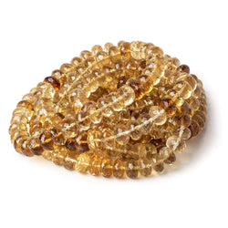 8-9mm Shaded Citrine HydroQuartz faceted rondelle beads 18 inch 87 pieces (ONLINE ORDER ONLY)