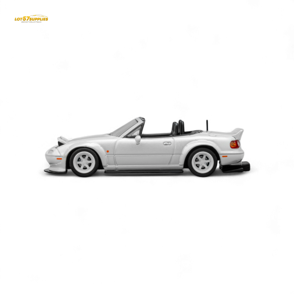 (Pre-Order) Microturbo Custom MX5 Rocket Bunny - Metallic White 1:64 (ONLINE ORDER ONLY)