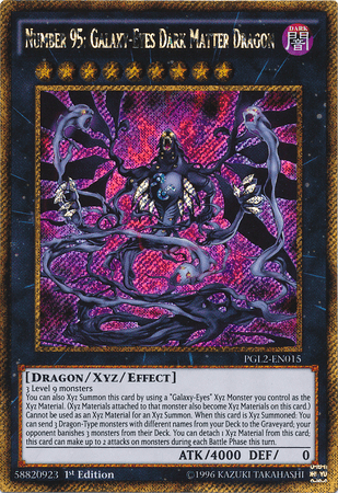 Number 95: Galaxy-Eyes Dark Matter Dragon [PGL2-EN015] Gold Secret Rare (ONLINE ORDER ONLY)