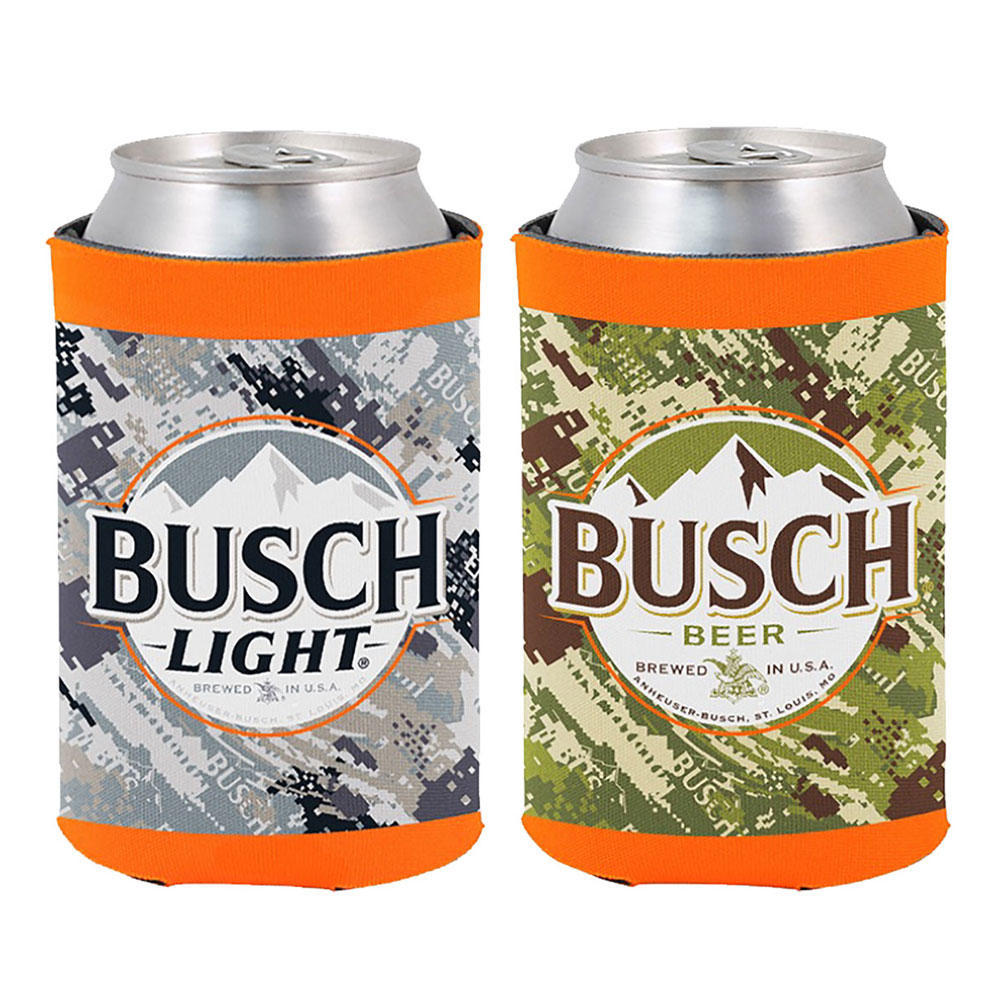 Busch Light Camo Cooler Fits 12 oz Aluminum Can Coozie Green or White (Online Only)