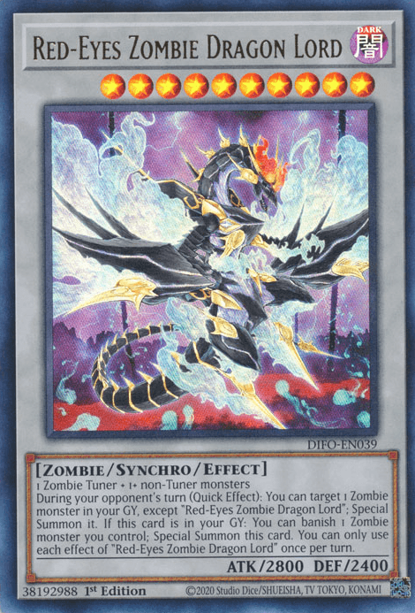 Red-Eyes Zombie Dragon Lord [DIFO-EN039] Ultra Rare (ONLINE ORDER ONLY)
