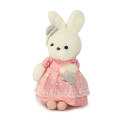 11-inch White Maisie Rabbit with Pink Dress (ONLINE ORDER ONLY)