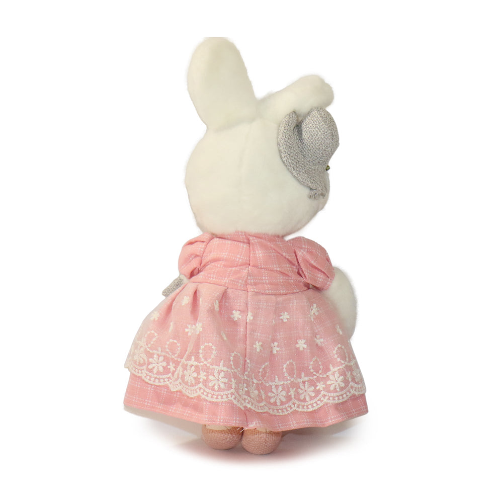 11-inch White Maisie Rabbit with Pink Dress (ONLINE ORDER ONLY)