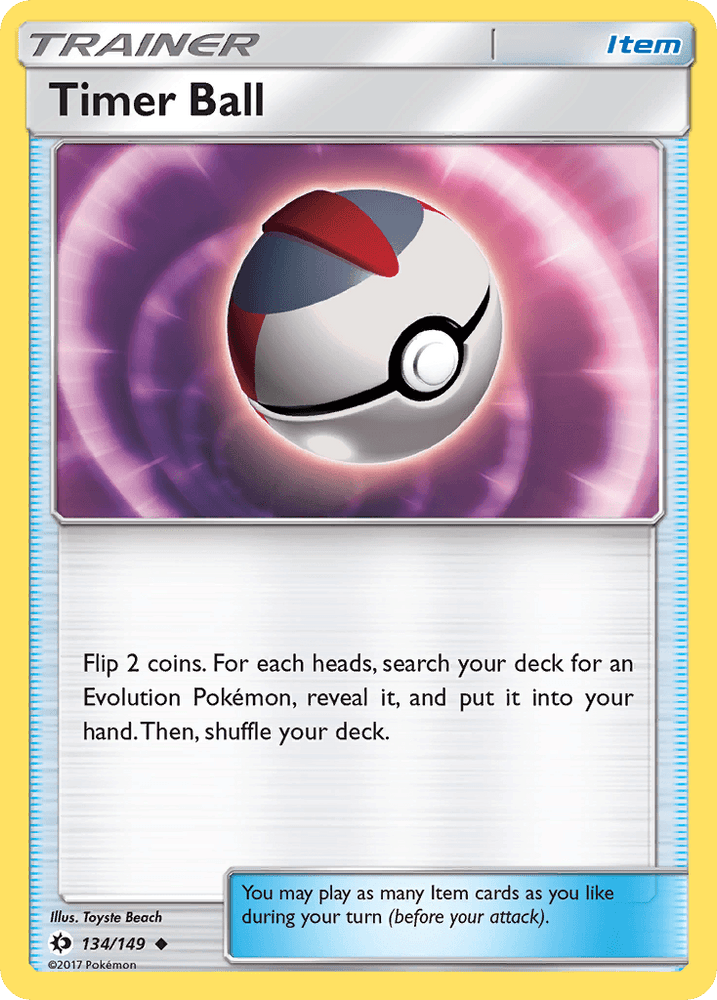 Timer Ball (134/149) [Sun & Moon: Base Set] (Online Only)