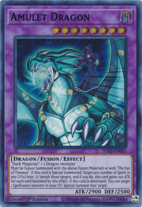 Amulet Dragon (Blue) [DLCS-EN005] Ultra Rare (ONLINE ORDER ONLY)