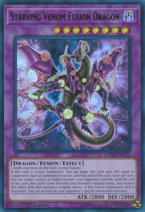 Starving Venom Fusion Dragon [LEDD-ENC25] Ultra Rare (ONLINE ORDER ONLY)
