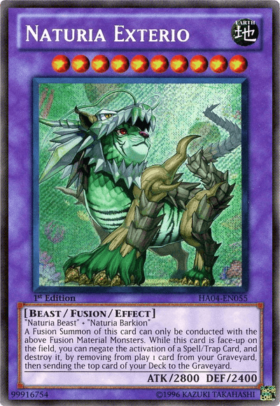 Naturia Exterio [HA04-EN055] Secret Rare (ONLINE ORDER ONLY)