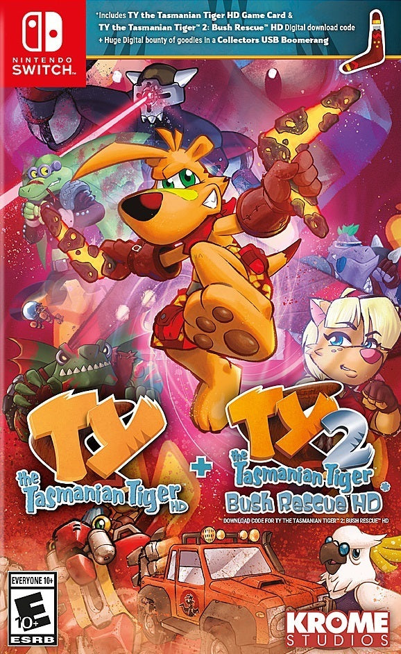 Ty The Tasmanian Tiger HD / Ty The Tasmanian Tiger 2: Bush Rescue HD (Nintendo Switch) (ONLINE ORDER ONLY)
