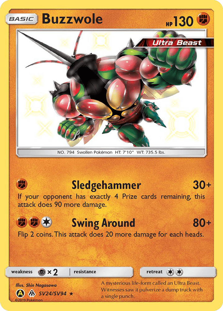 Buzzwole (SV24/SV94) [Sun & Moon: Hidden Fates - Shiny Vault] (Online Only)
