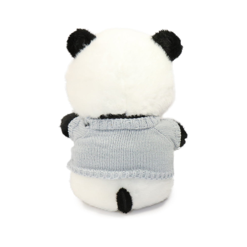 10-Inch Black and White Muffin Panda with Sweater (ONLINE ORDER ONLY)