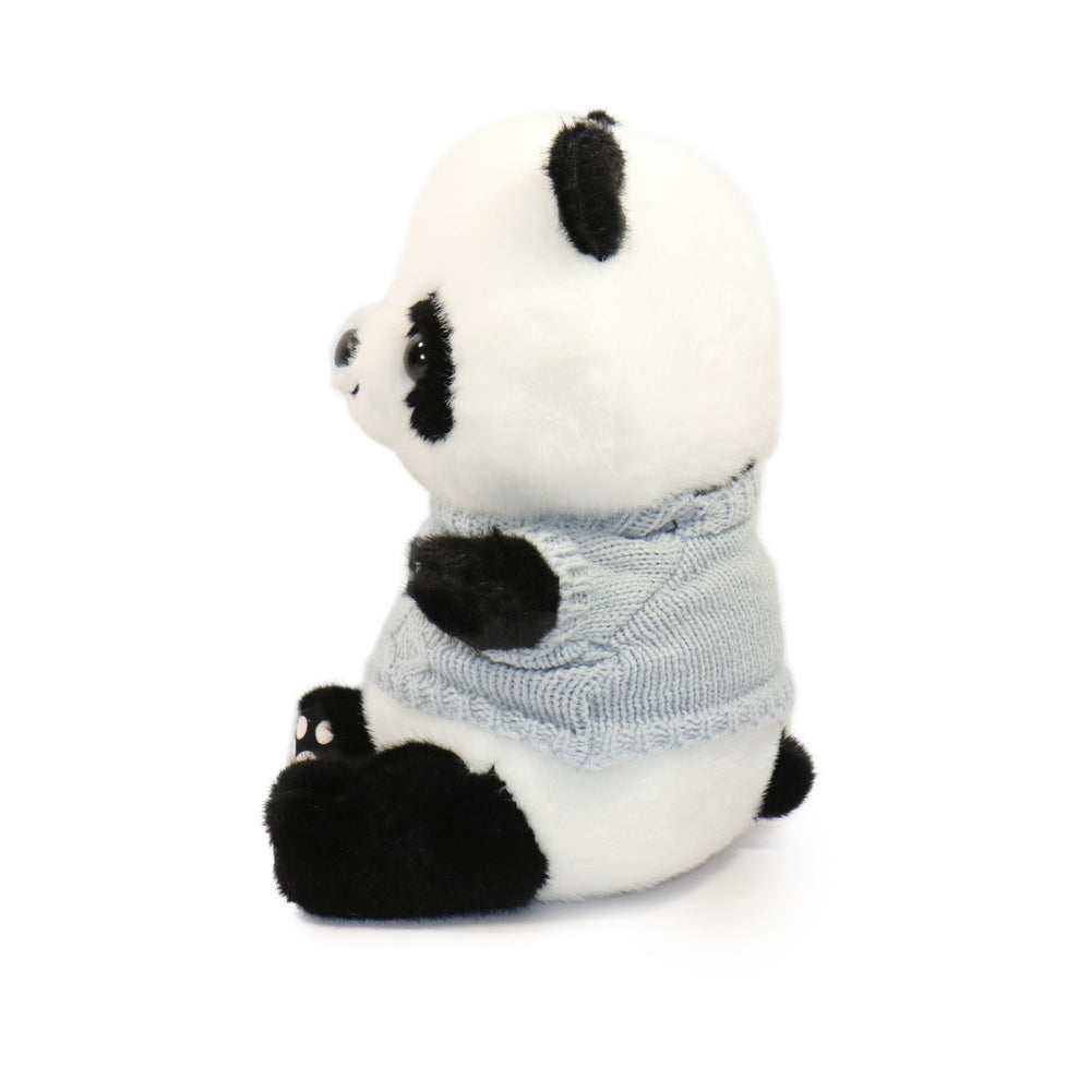 10-Inch Black and White Muffin Panda with Sweater (ONLINE ORDER ONLY)