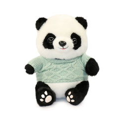 10-Inch Black and White Muffin Panda with Sweater (ONLINE ORDER ONLY)
