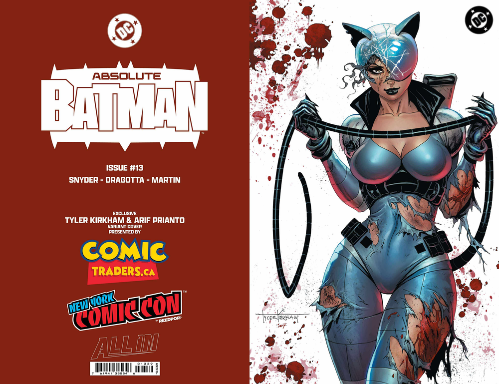 [FOIL] ABSOLUTE BATMAN #13 TYLER KIRKHAM EXCLUSIVE BATLLE DAMAGED NYCC EXCLUSIVE CATWOMAN VIRGIN VAR (10/08/2025) (ONLINE ORDER ONLY)