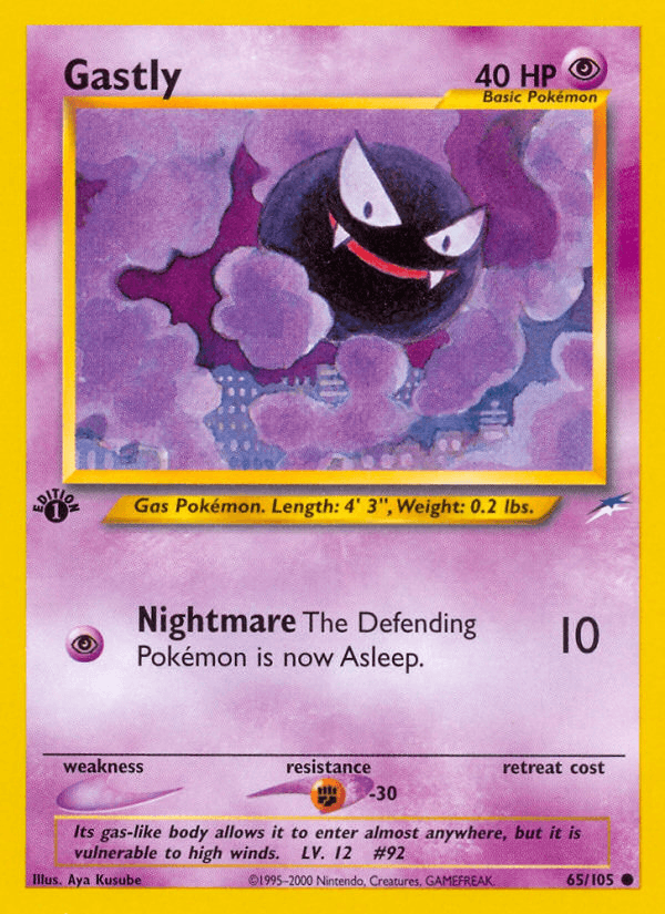 Gastly (65/105) [Neo Destiny 1st Edition] (Online Only)