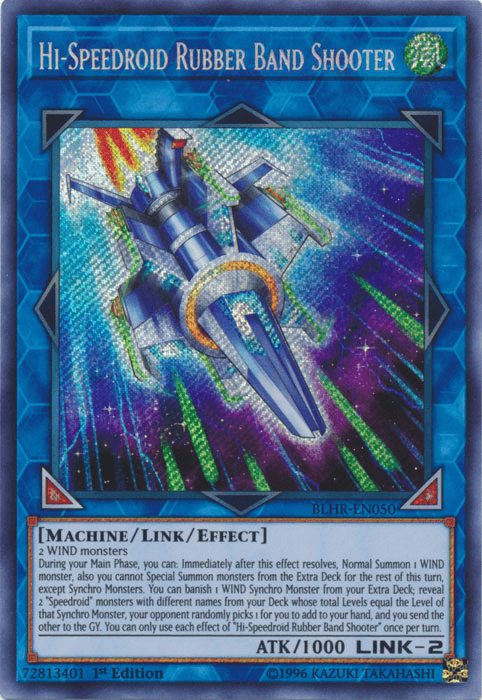 Hi-Speedroid Rubber Band Shooter [BLHR-EN050] Secret Rare (ONLINE ORDER ONLY)
