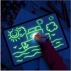 Toy Drawing Pad 3D Magic 8 Light Effects Puzzle Board Sketchpad (ONLINE ORDER ONLY)