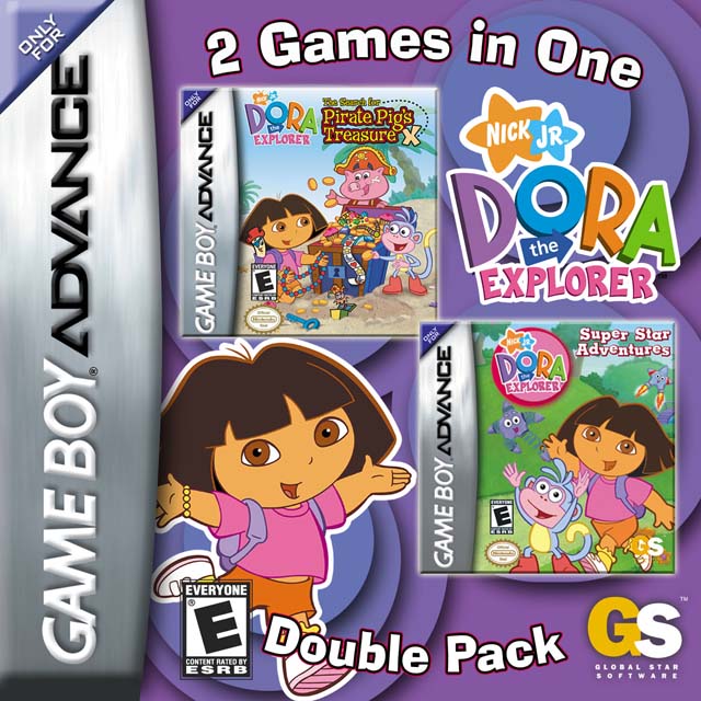 2 Games in 1 Double Pack - Dora The Explorer: The Search for Pirate Pig's Treasure/Super Star Adventures (Gameboy Advance) (Online Order Only)
