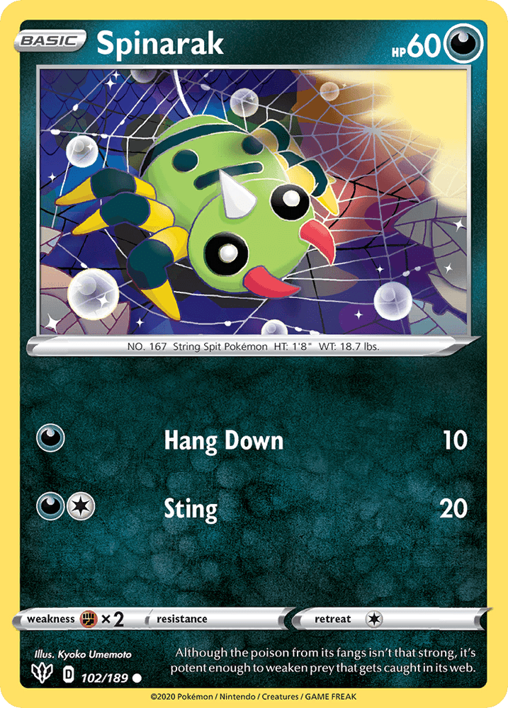 Spinarak (102/189) [Sword & Shield: Darkness Ablaze] (Online Only)