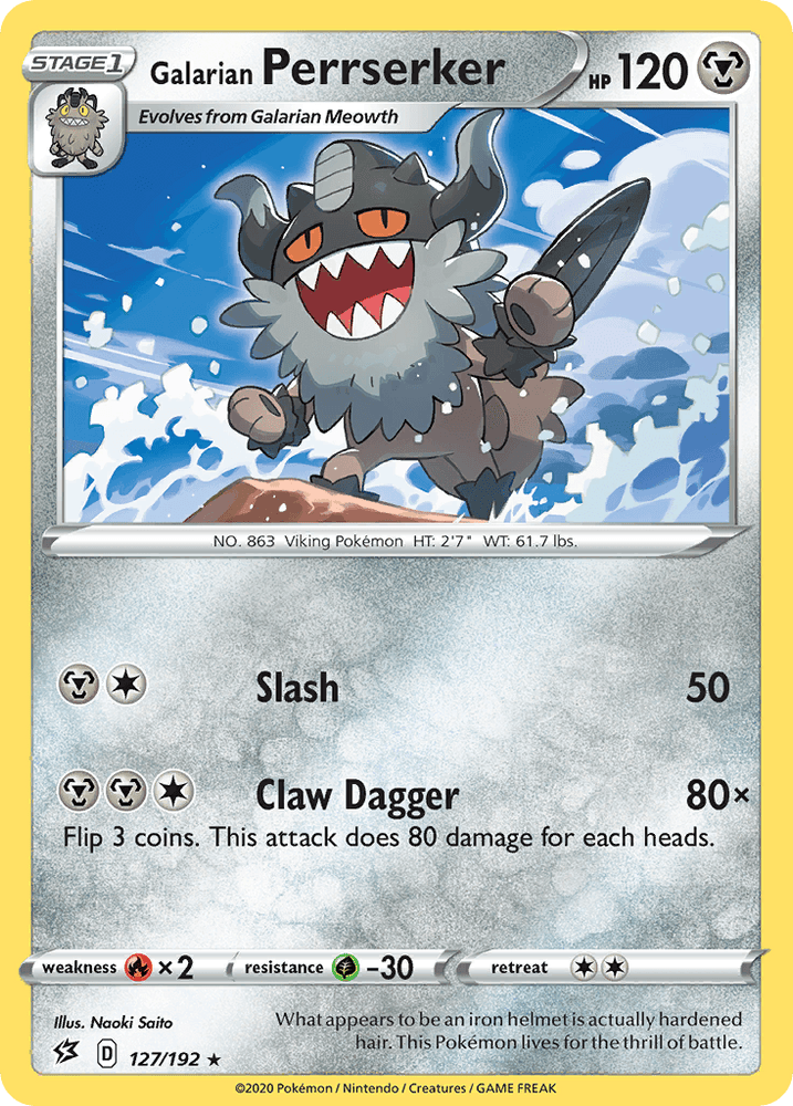 Galarian Perrserker (127/192) [Sword & Shield: Rebel Clash] (Online Only)