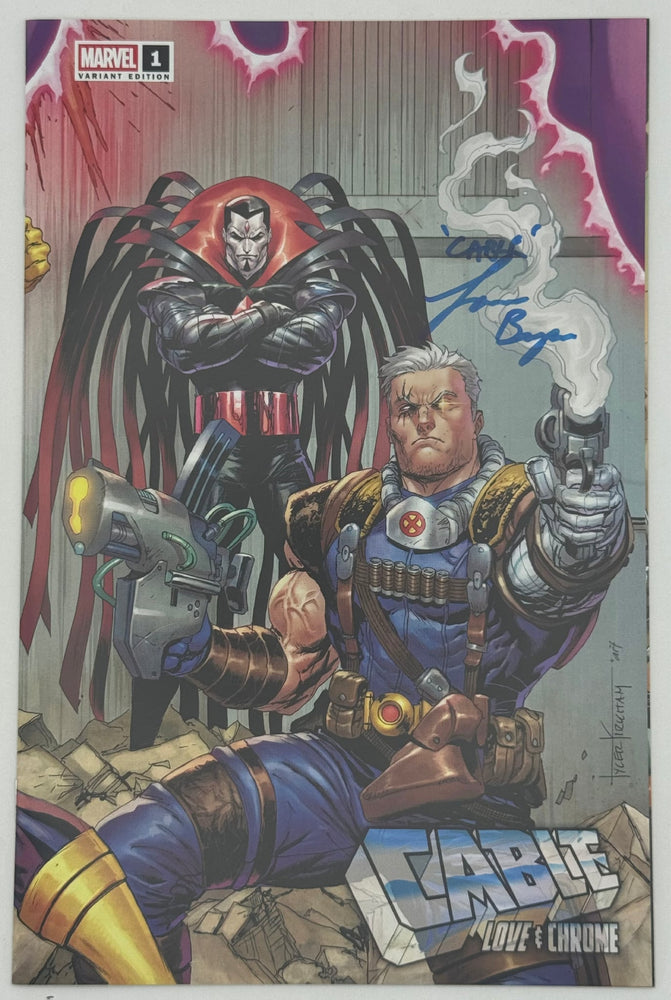 [Signed by Lawerence Bayne] Cable: Love & Chrome #1 Unknown Comics Tyler Kirkham Connecting Cover Exclusive Var [IN STOCK] (ONLINE ORDER ONLY)