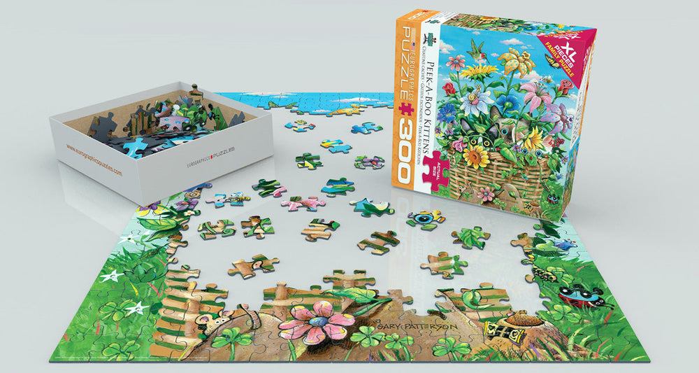 Puzzle: Family Oversize Puzzles - Peek-A-Boo Kittens