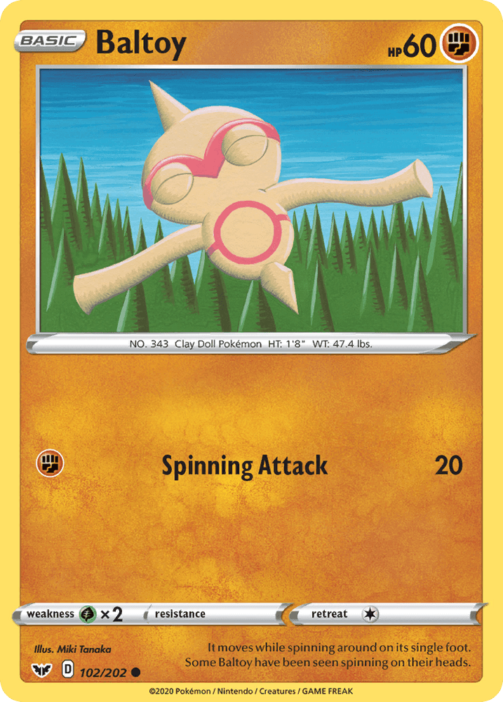 Baltoy (102/202) [Sword & Shield: Base Set] (Online Only)