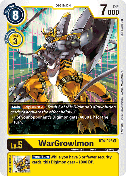 WarGrowlmon [BT4-046] [Great Legend] (ONLINE ORDER ONLY)