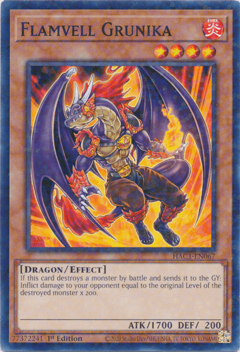 Flamvell Grunika (Duel Terminal) [HAC1-EN067] Common (ONLINE ORDER ONLY)