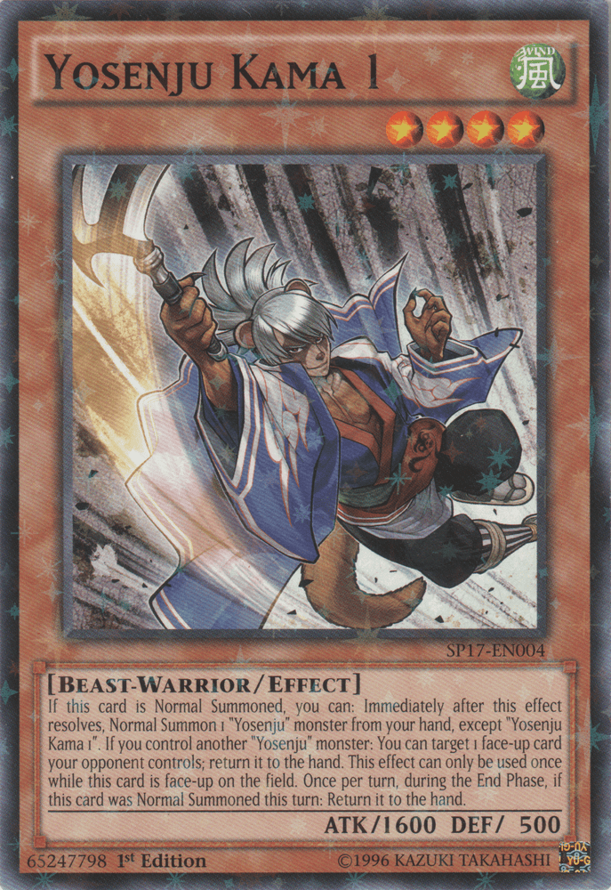 Yosenju Kama 1 [SP17-EN004] Starfoil Rare (ONLINE ORDER ONLY)