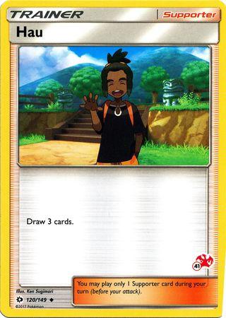 Hau (120/149) (Charizard Stamp #41) [Battle Academy 2020] (Online Only)