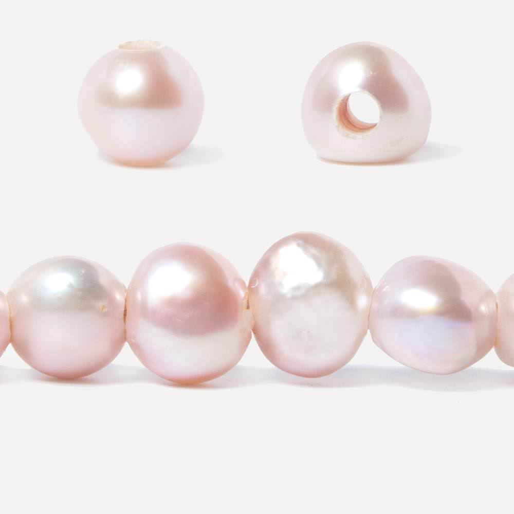 8.5-10.5mm Soft Pink Baroque Side Drill 2.5mm large hole Pearl 43 pcs (ONLINE ORDER ONLY)