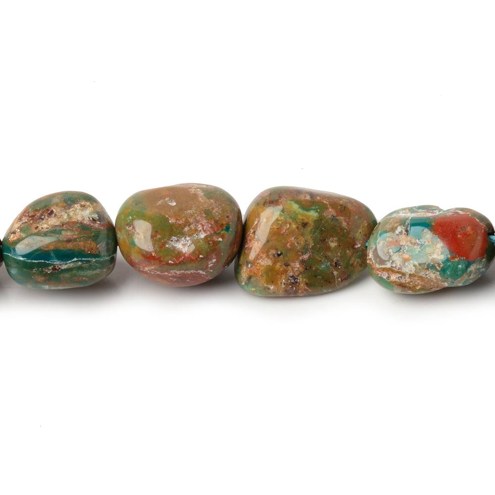8.5-12.5mm Blue Peruvian Opal & Matrix Plain Nuggets 15.5 inch 32 pieces (ONLINE ORDER ONLY)