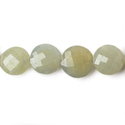 8.5-12mm Fancy Sapphire Faceted Coin Beads 8 inch 19 pieces