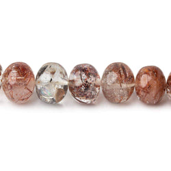 8.5-9mm Copper Rutilated Quartz plain rondelles 60 beads 16 inch (ONLINE ORDER ONLY)