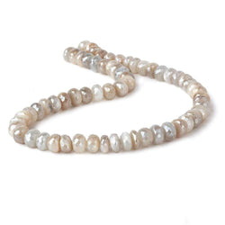8.5-9mm Mystic Multi Color Moonstone faceted rondelles 14 inch 60 beads (ONLINE ORDER ONLY)
