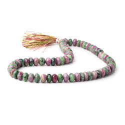 8.5-9mm Ruby in Zoisite Faceted Rondelle Beads 16 inch 70 pieces (ONLINE ORDER ONLY)