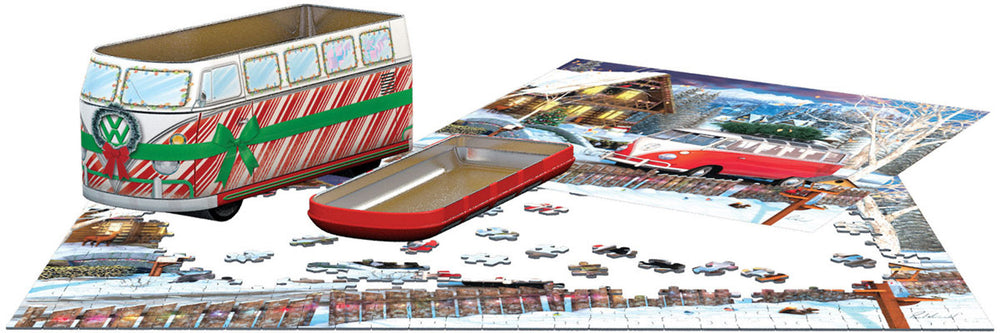 Puzzle: VW Christmas Bus Tin