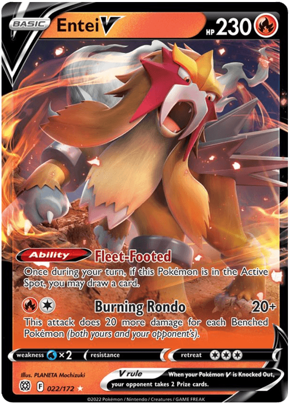 Entei V (022/172) [Sword & Shield: Brilliant Stars] (Online Only)
