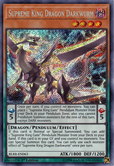 Supreme King Dragon Darkwurm [BLRR-EN063] Secret Rare (ONLINE ORDER ONLY)