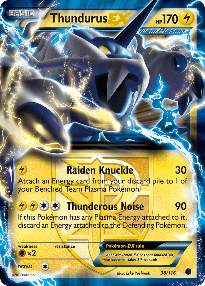 Thundurus EX (38/116) [Black & White: Plasma Freeze] (Online Only)