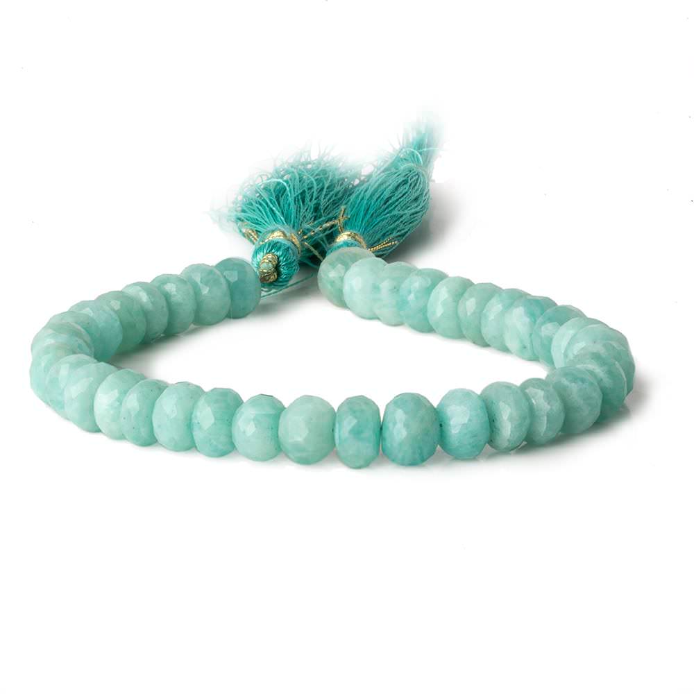 8.5mm Amazonite faceted rondelles 7.75 inch 35 beads A grade (ONLINE ORDER ONLY)