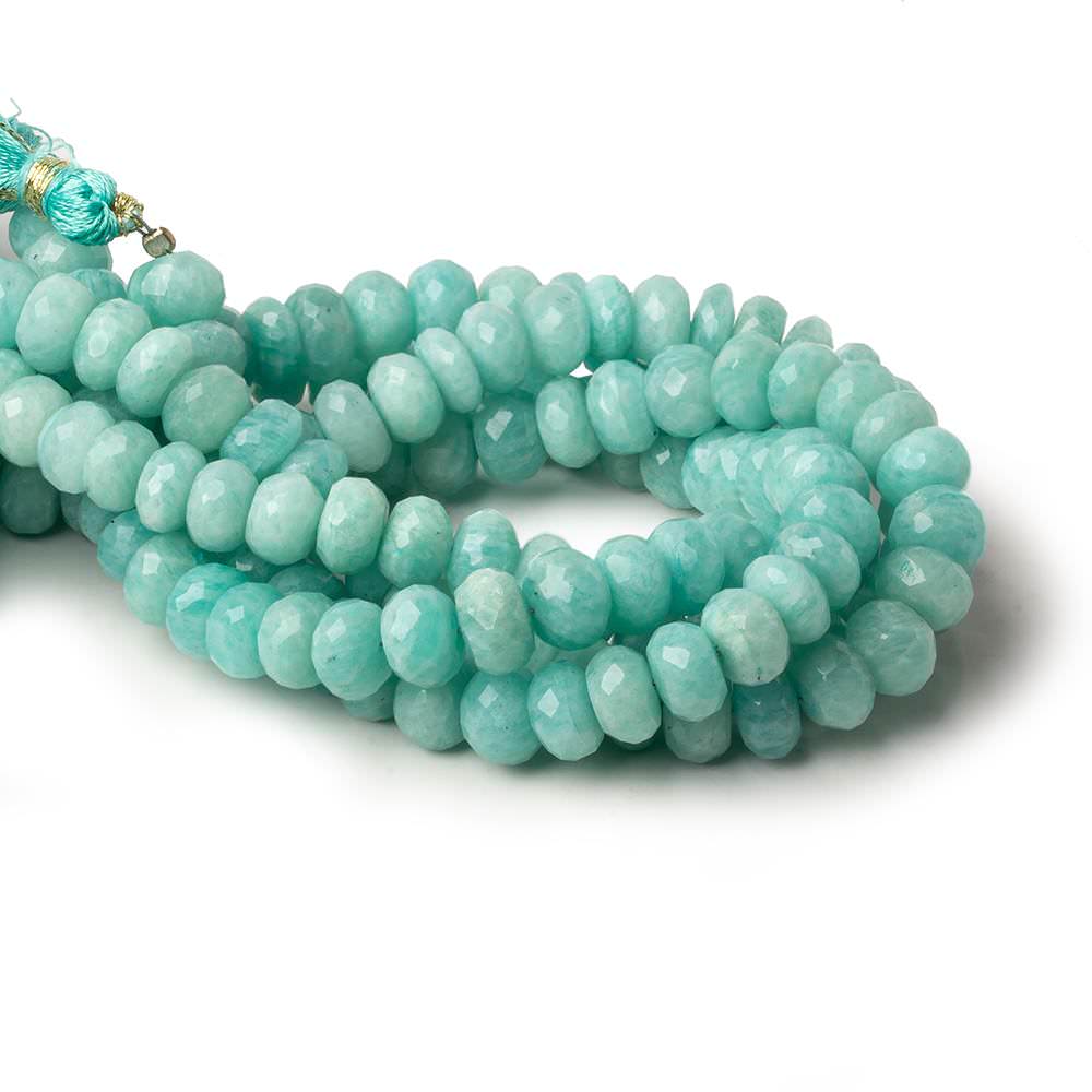8.5mm Amazonite faceted rondelles 7.75 inch 35 beads A grade (ONLINE ORDER ONLY)
