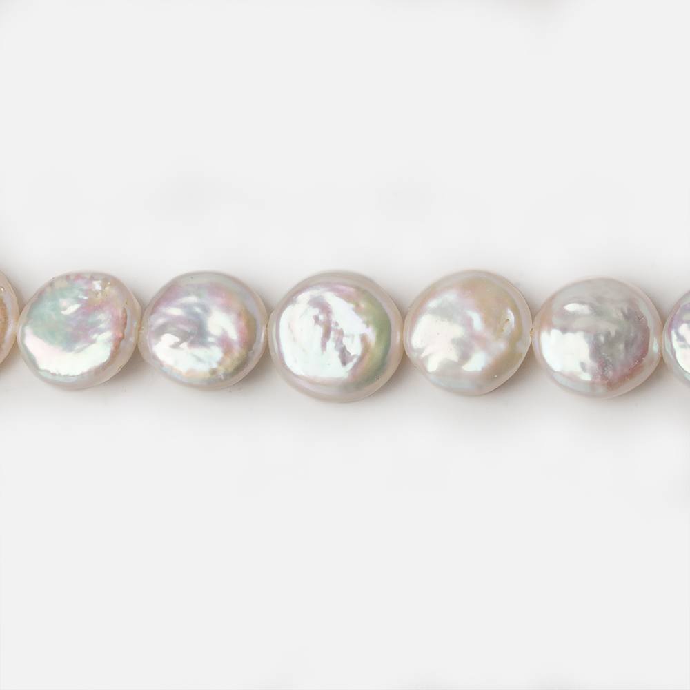 8.5mm Cream White Coin Freshwater Pearls 16 inch 40 pieces (ONLINE ORDER ONLY)
