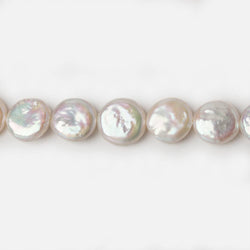8.5mm Cream White Coin Freshwater Pearls 16 inch 40 pieces (ONLINE ORDER ONLY)