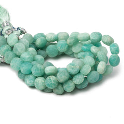 8.5mm Matte Amazonite plain coin beads 7.5 inch 20 pieces (ONLINE ORDER ONLY)
