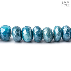 8mm Mystic Aqua Moonstone 2mm Large Hole Faceted Rondelles 8 inch 34 Beads (ONLINE ORDER ONLY)
